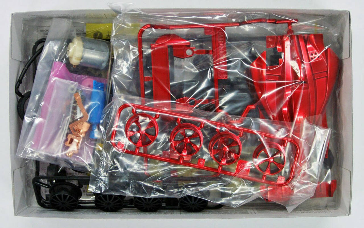 Mini 4WD Frame Astute Red Metallic with Carbon Reinforced Wheels S849