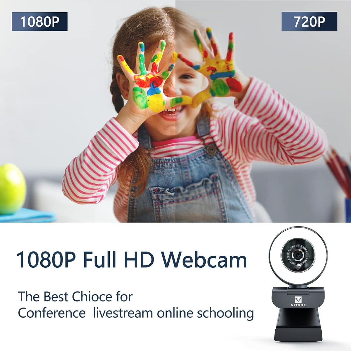 Streaming Webcam with Ring Light F19566