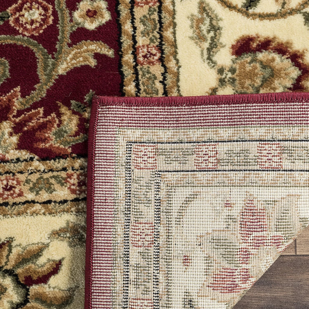 Red & Ivory 6' x 9' Traditional Area Rug I126197
