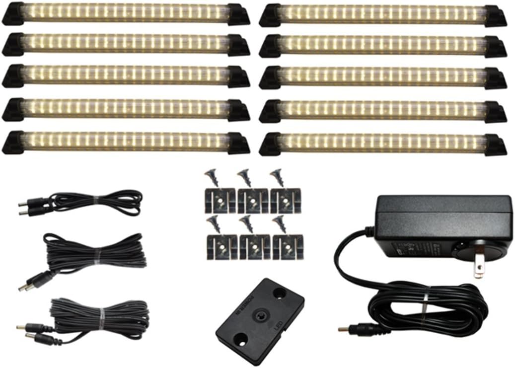 Under Cabinet LED Lighting Kit 10 Panels Warm White Dimmable P414131