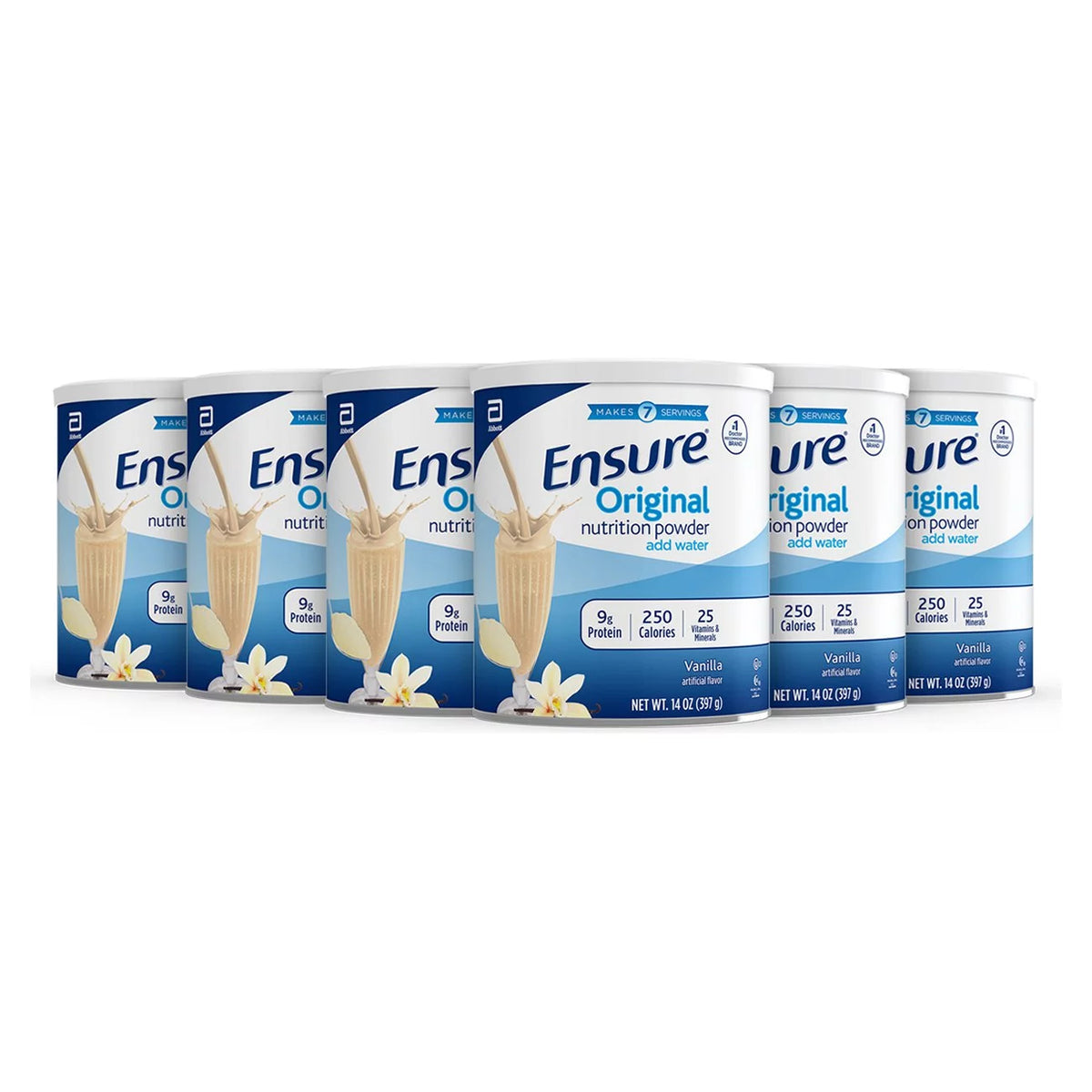 Vanilla Meal Replacement Shake Powder, 14 oz, 6 Count M555