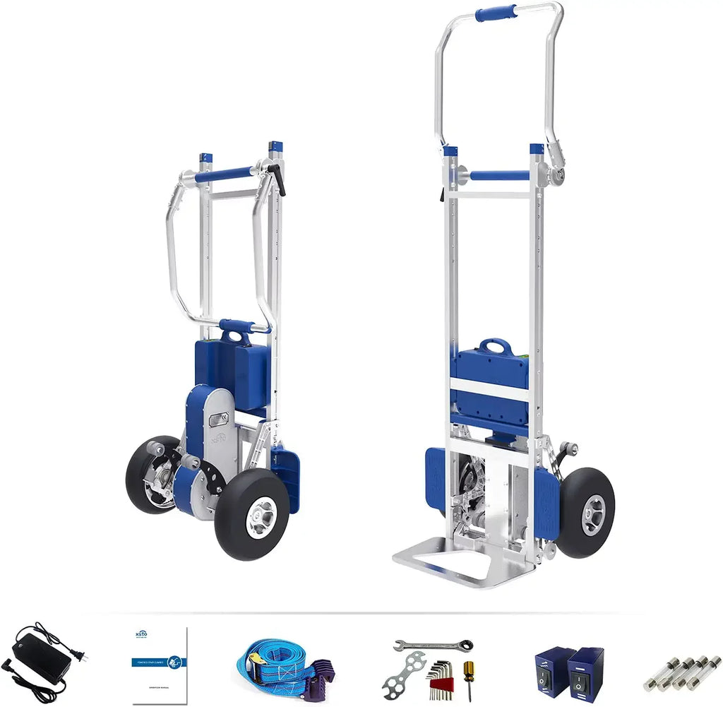 Electric Stair Climbing Hand Truck with Auto Edge Brake, 375LBS Capacity Aluminum Hand Truck L65892
