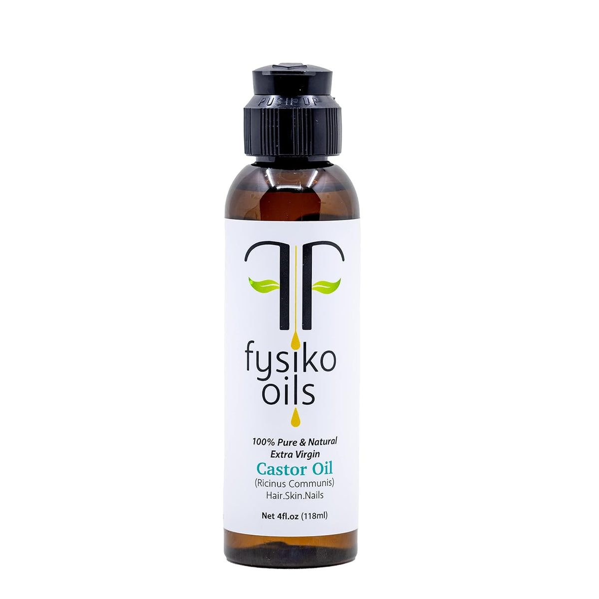 100% Pure Cold Pressed Castor Oil, 4 oz Q466586