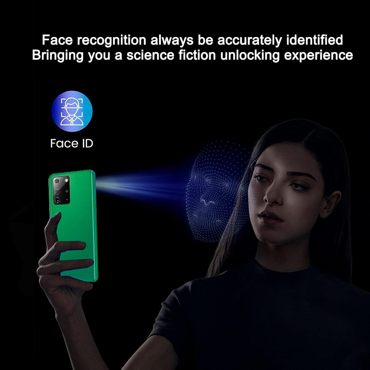 Unlocked Smartphone, 6.82'' Full Screen, 2+16G Dual Standby, Green Y17691