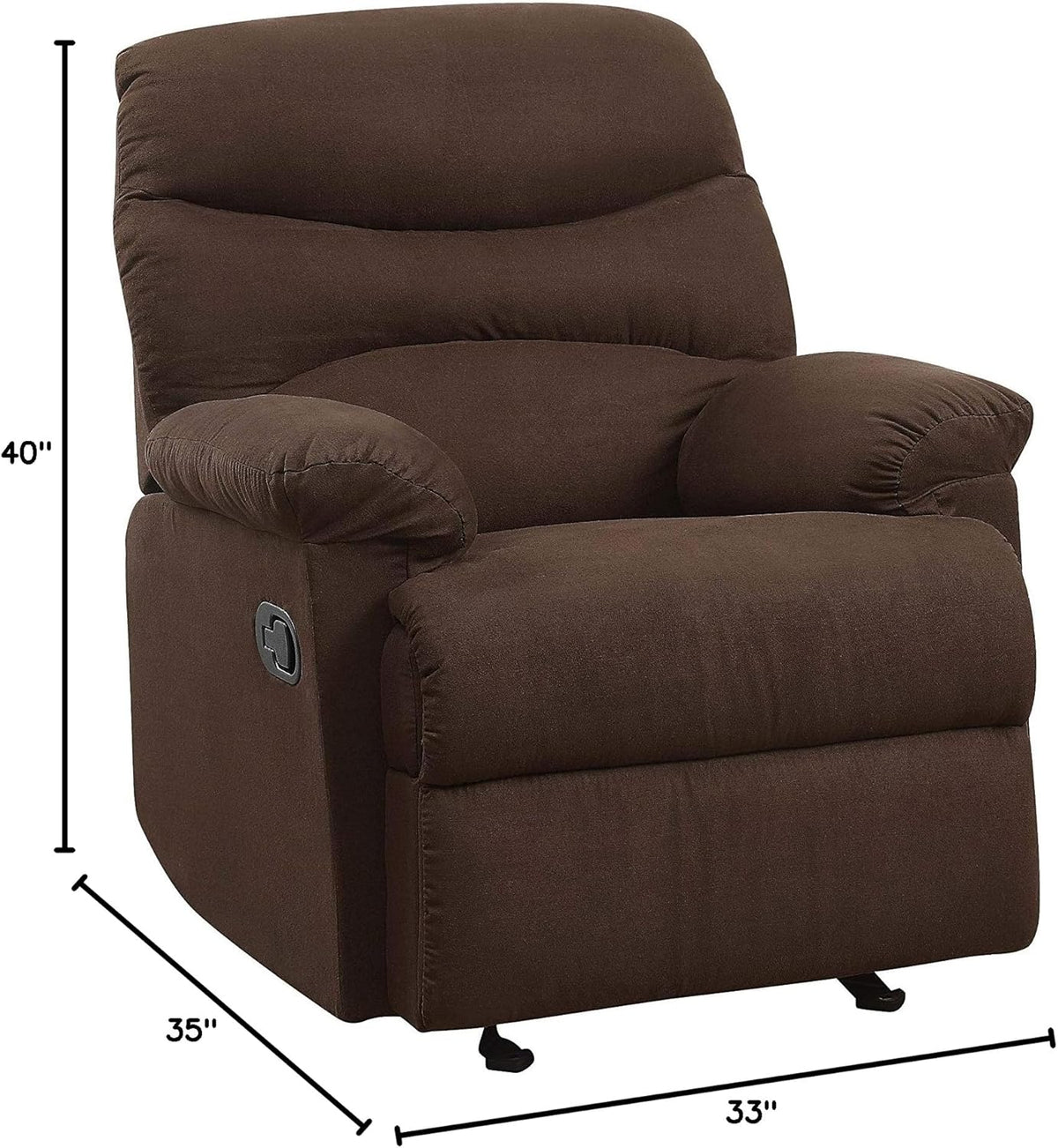 Chocolate Microfiber Recliner Q154