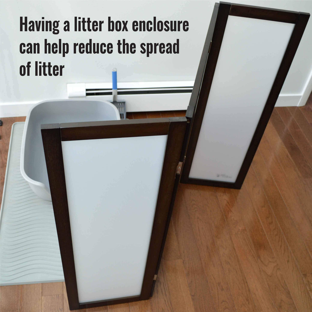 Cloud White Litter Box Privacy Screen Q249220