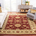 Red & Ivory 6' x 9' Traditional Area Rug I126197