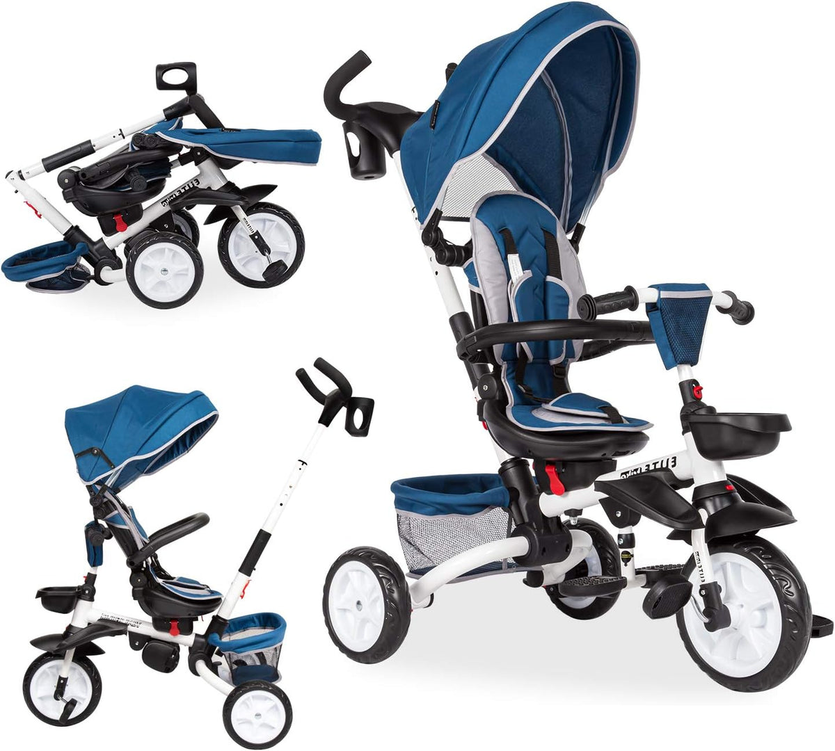 Foldable 6-in-1 Baby Tricycle Blue E925747