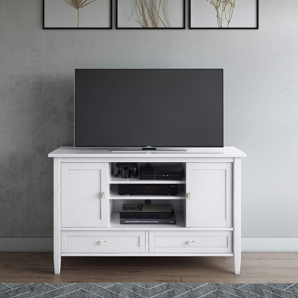 Black 47 inch Wide Solid Wood TV Media Stand B513930