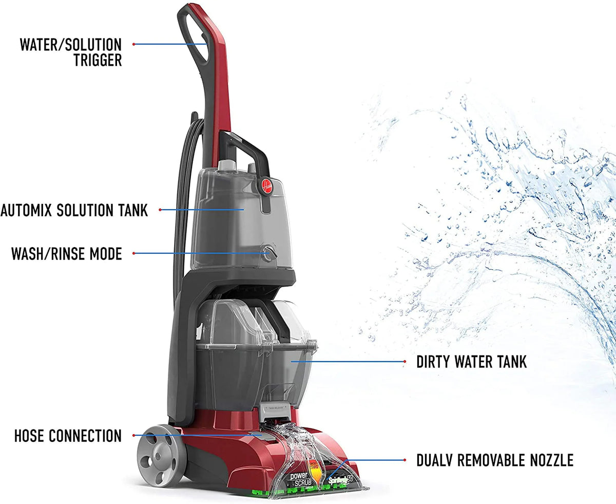 Red Upright Carpet Cleaner Machine V80795