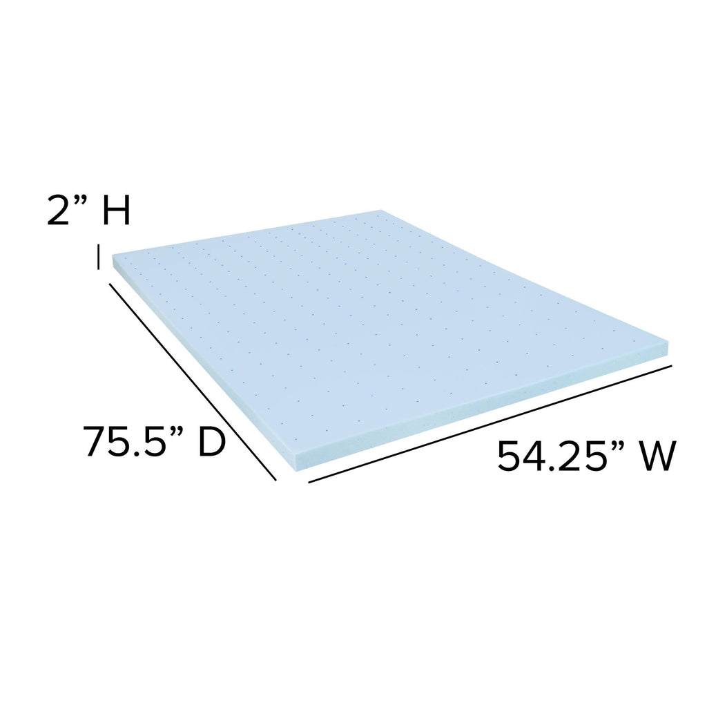 2 inch Cool Gel Memory Foam Mattress Topper Full A817177