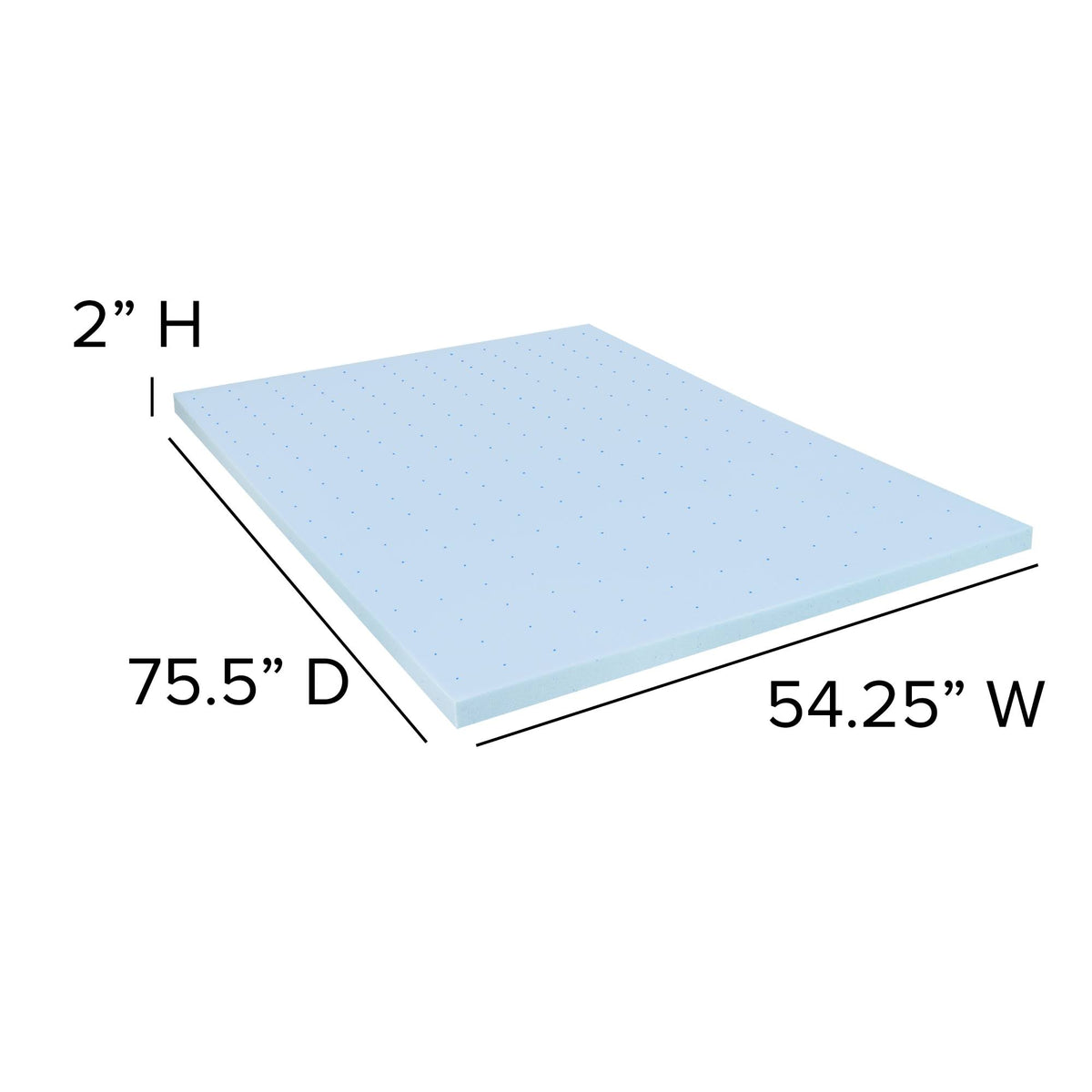 2 inch Cool Gel Memory Foam Mattress Topper Full A817177