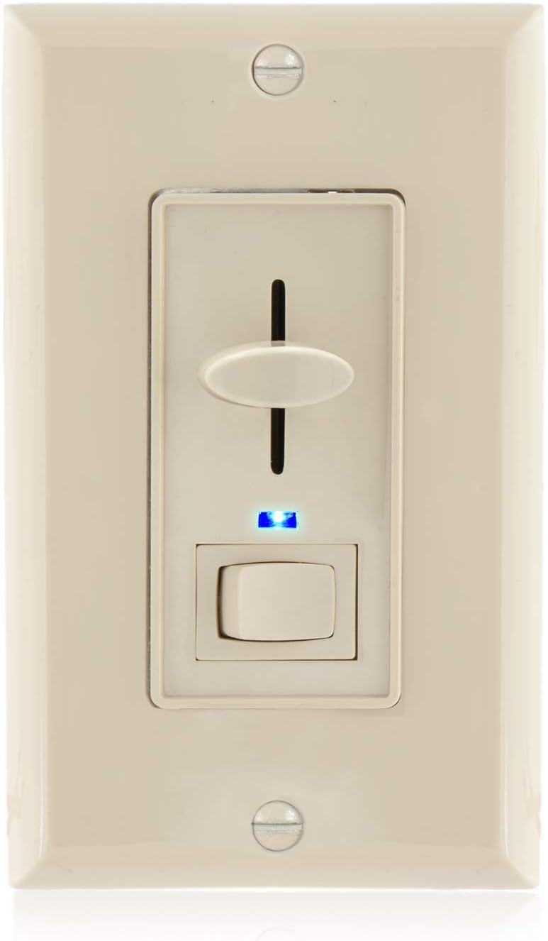 Dimmer Light Switch with Blue Indicator Light, 3-Way/Single Pole, Pack of 2 J581