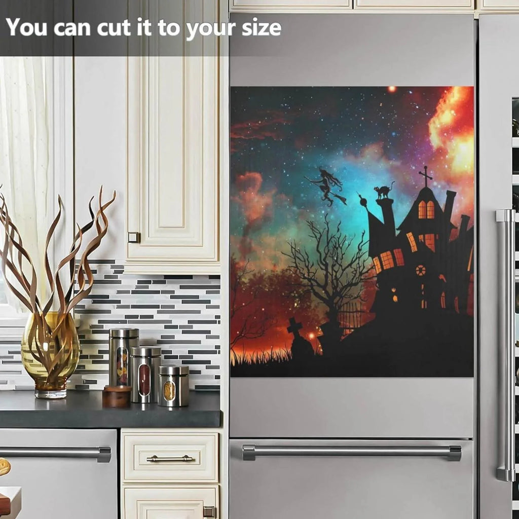 Halloween Witch Castle Dishwasher Magnet Cover, 23"x 26" I81292