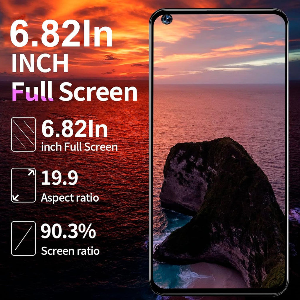 Unlocked Smartphone, 6.82'' Full Screen, 2+16G Dual Standby, Green Y17691