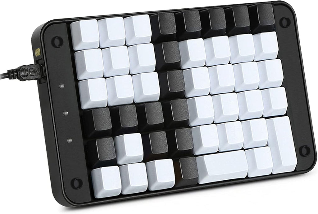 Single-Handed Programmable Mechanical Keyboard with Gateron Red Switch, 46 Programmable Keys, 8 Macro Keys, PBT Keycap V263364