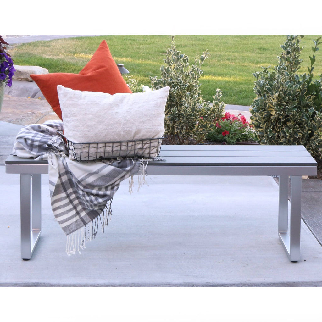 Grey Patio Dining Bench U151