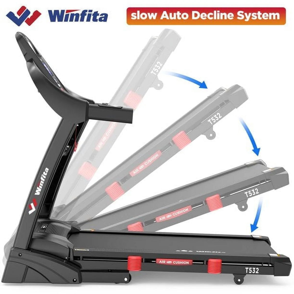 4.5HP Folding Treadmill with 15% Auto Incline O864