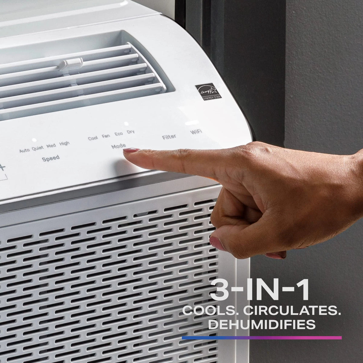 Ultra Quiet 8,200 BTU WiFi Enabled White Window Air Conditioner F6946