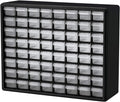 64 Drawer Plastic Parts Storage Cabinet, Black, Pack of 2 U40551