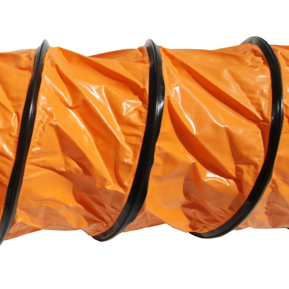 Orange Ventilation Duct Hose 8ID x 25' Length A609