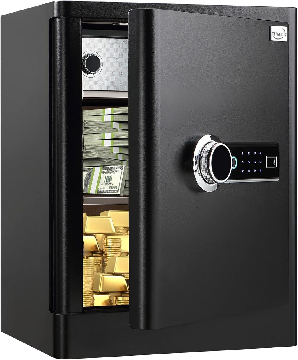 Fingerprint Safe Box 3.02 Cubic Feet with Touch Screen Keypad D86724