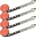2 Inch x 30 Foot Winch Strap with Wire Hook, 4 Pack D59319