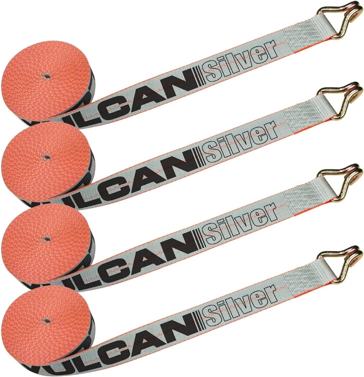 2 Inch x 30 Foot Winch Strap with Wire Hook, 4 Pack D59319