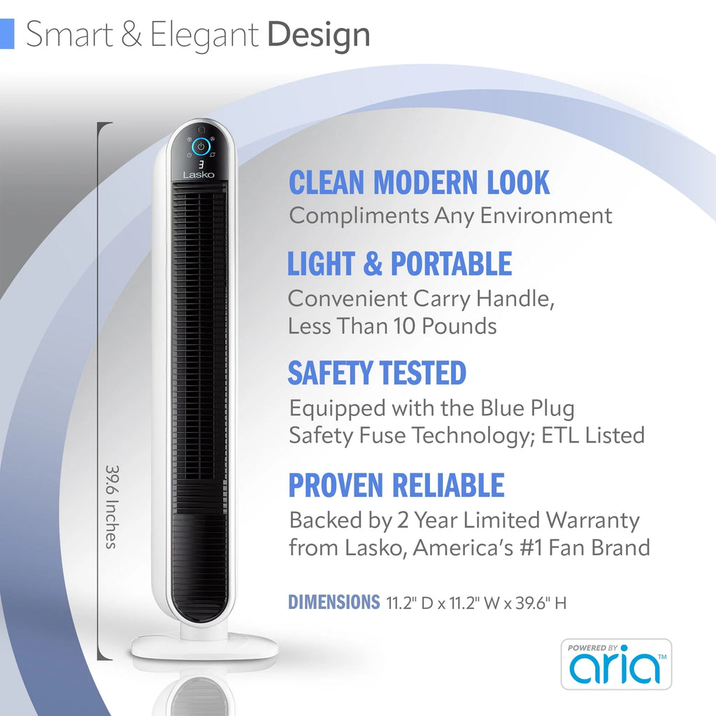Black Smart Tower Fan N61854