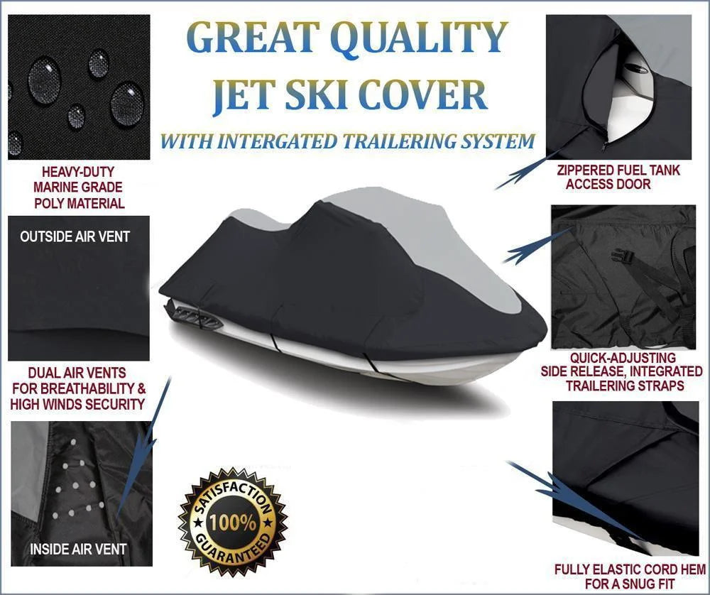 Heavy-Duty Jet Ski Cover for Yamaha Wave Raider 700 1994-1997, 2 Seater G699975