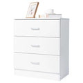 White 3 Drawer Dresser H7054