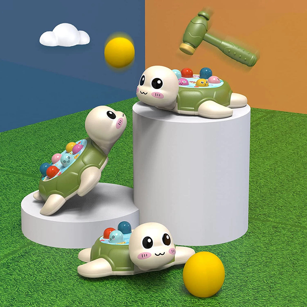 Mini Arcade Whack Game Mole with 2 Hammers F58874