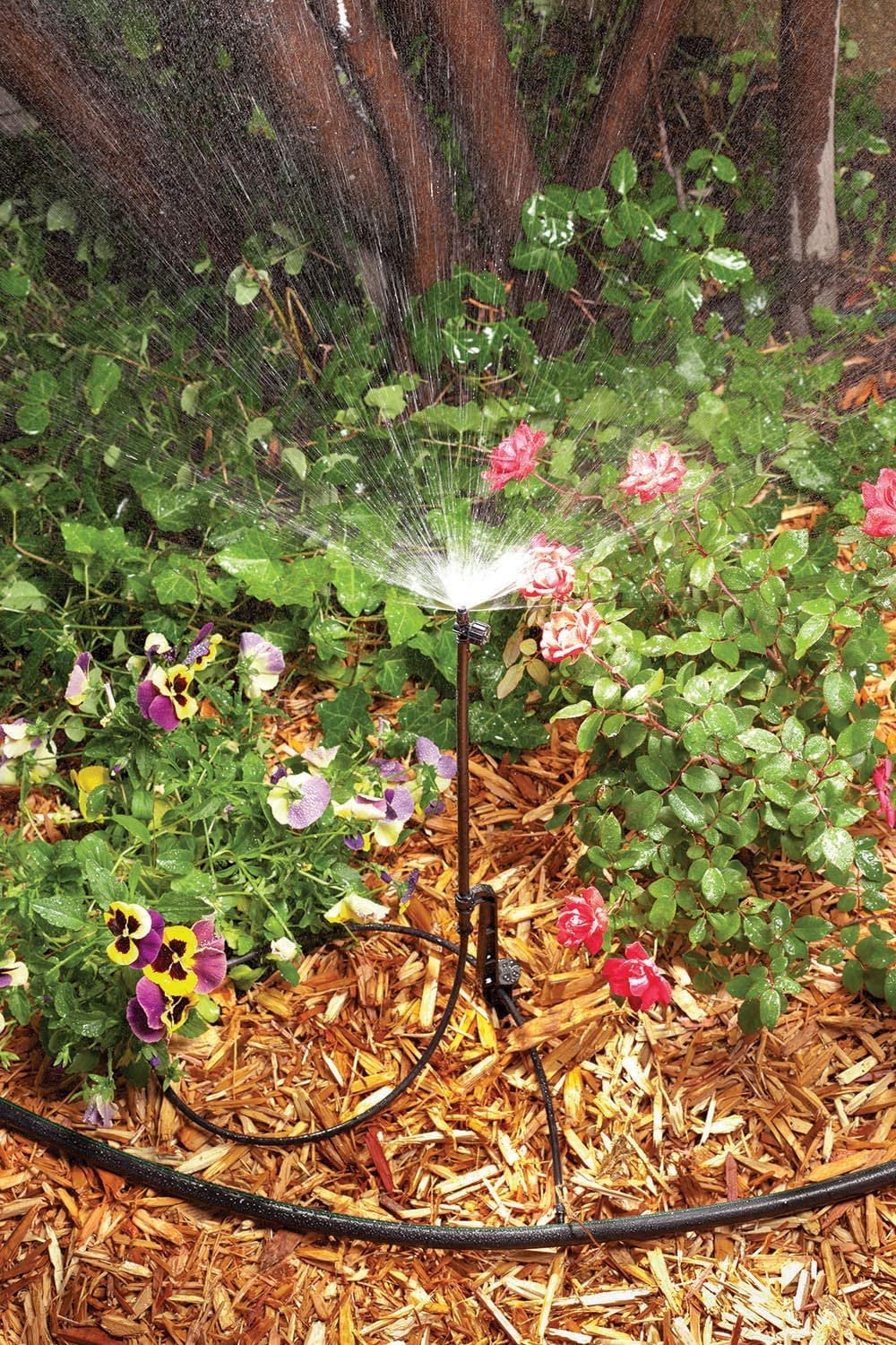 Drip Irrigation Watering Kit with Drippers, Micro-Bubblers and Micro-Sprays E865505