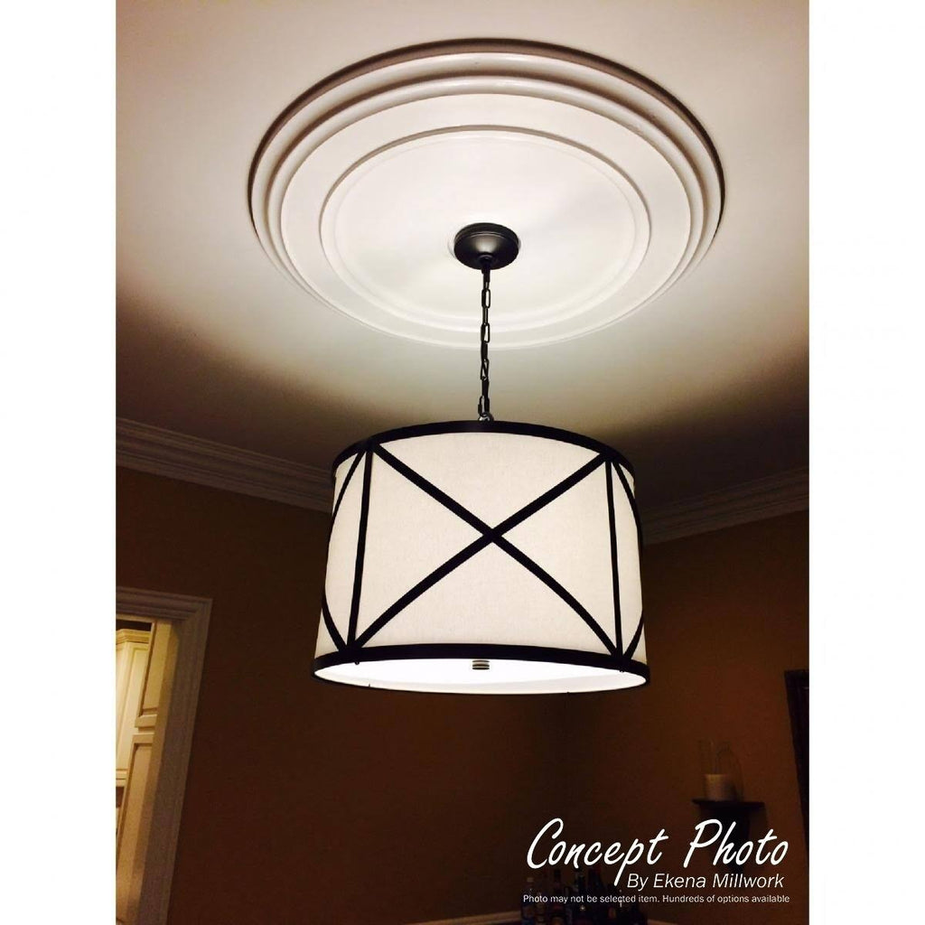 23 1/2x22OD x 3 7/8x22ID x 1x22P Hand-Painted Rubbed Bronze Ceiling Medallion N966