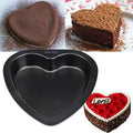 Black 7-Inch Heart-Shaped Non Stick Carbon Steel Cake Pan U7815