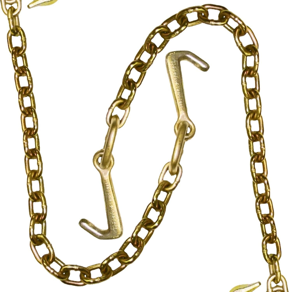 Towing Chain Bridle with Forged 4 Inch Mini J Hooks - Grade 70 Chain - 36 Inches Long - 4,700 Pound Safe Working Load V893