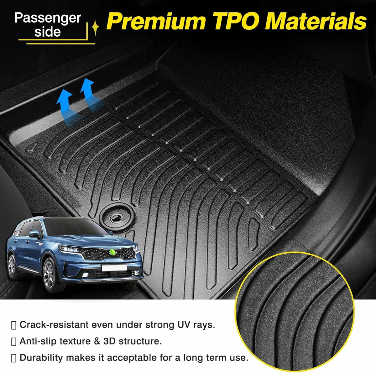 All Weather Floor Liners 1st and 2nd Row Mat Liner Set B908737