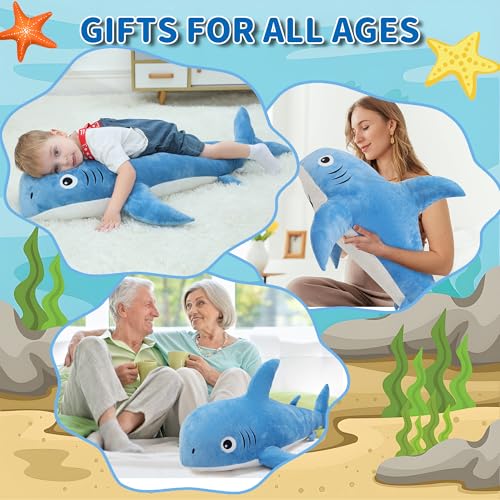 47 inch 3.1lb Shark Stuffed Animal Plush Toy N93061