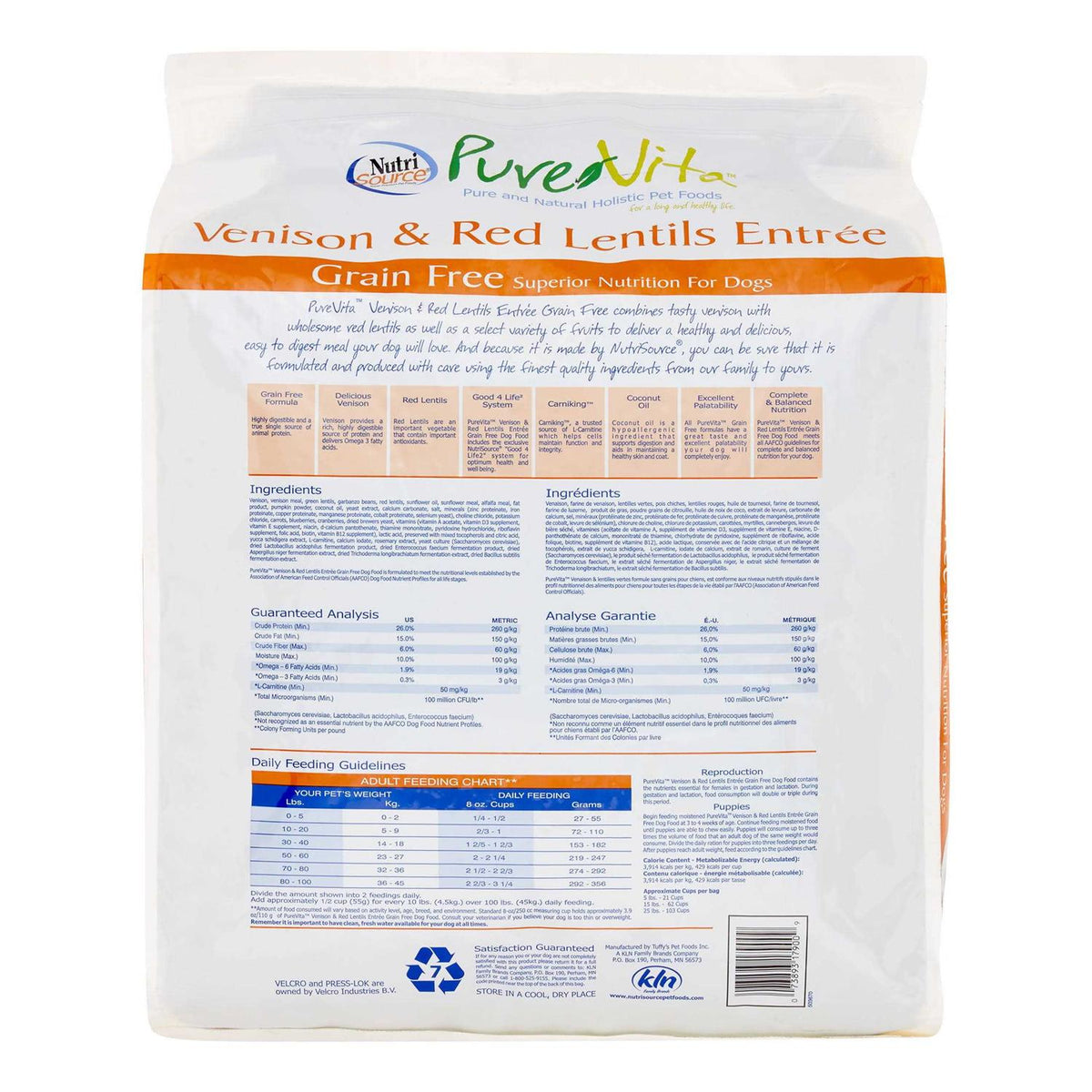 Grain Free Venison Red Lentils Dog Food I9029