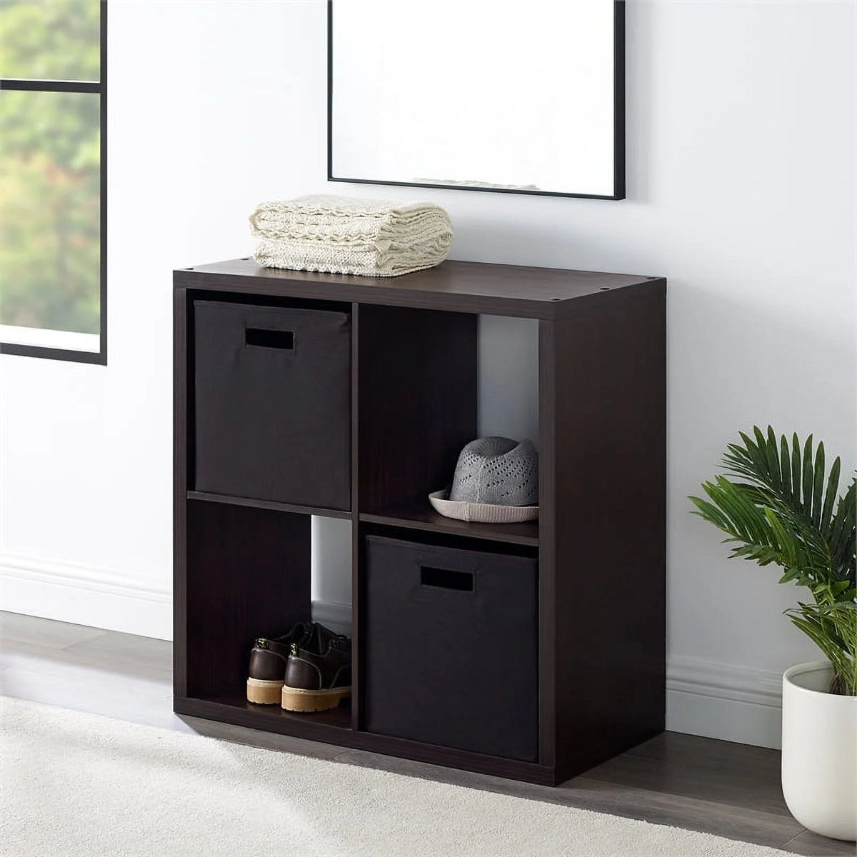 Espresso Wood Storage Cabinet L532813
