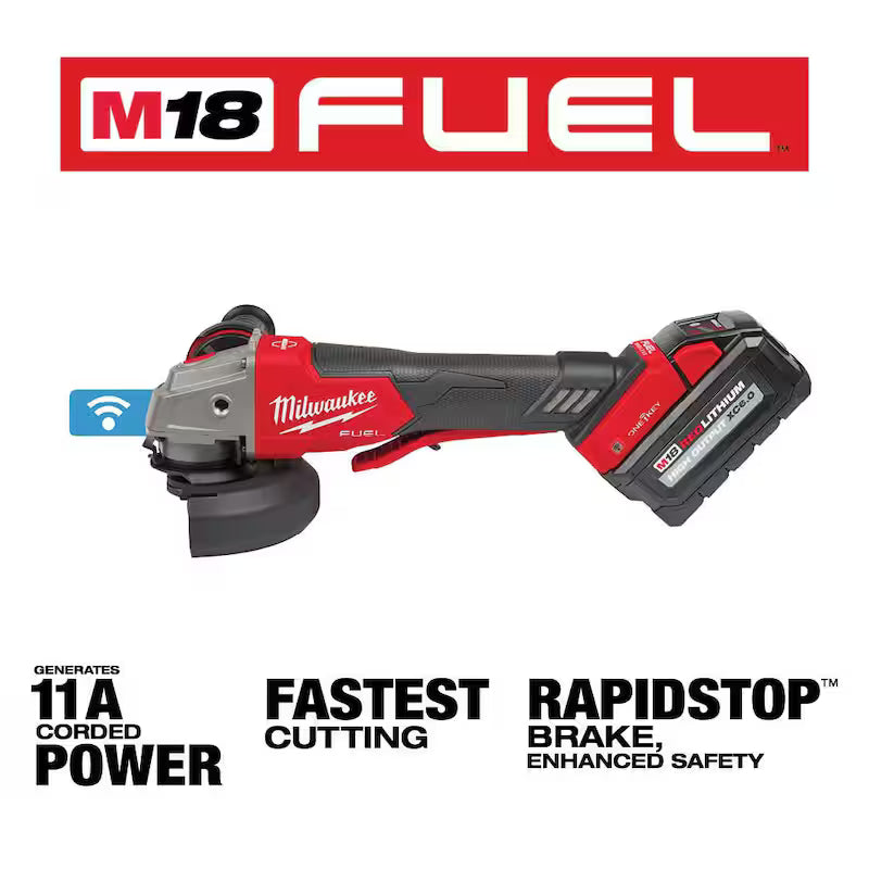 18V Lithium-Ion Brushless Cordless 4-1/2 in./5 in. Braking Grinder Kit A478