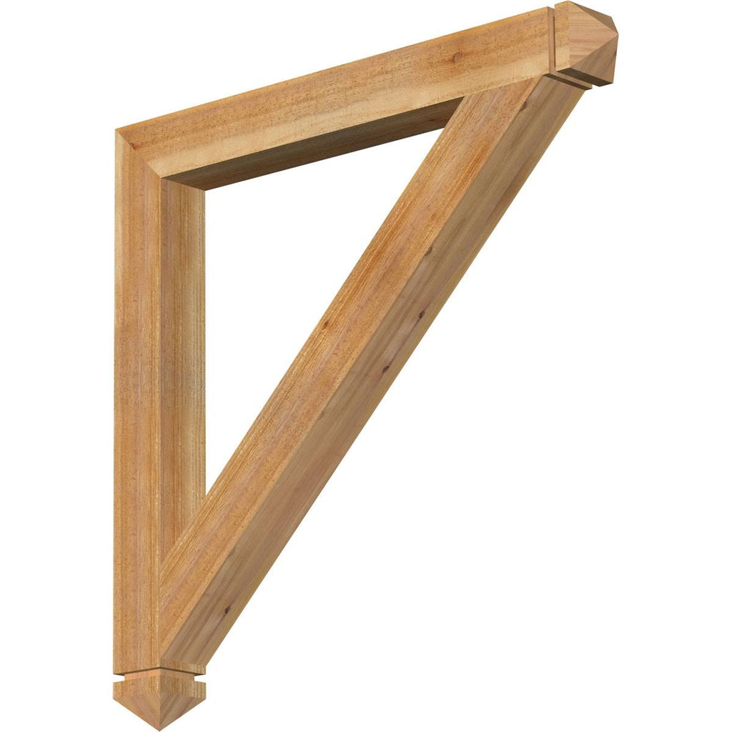 4x22W x 38x22D x 38x22H Traditional Arts & Crafts Rough Sawn Bracket, Western Red Cedar B141842