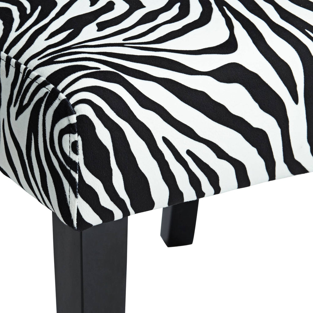 Zambia Zebra Print Accent Chair with Velvet Fabric P7209