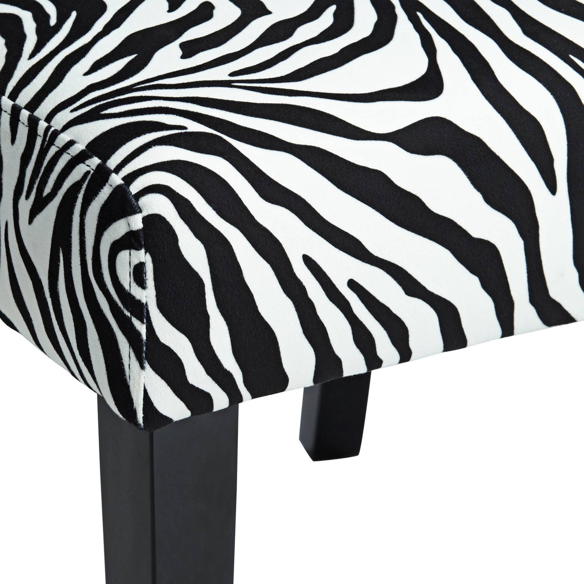 Zambia Zebra Print Accent Chair with Velvet Fabric P7209