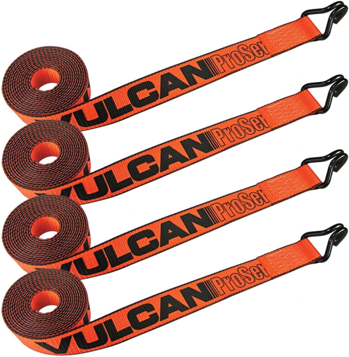 2 Inch x 30 Foot Winch Strap with Wire Hook, 4 Pack D59319