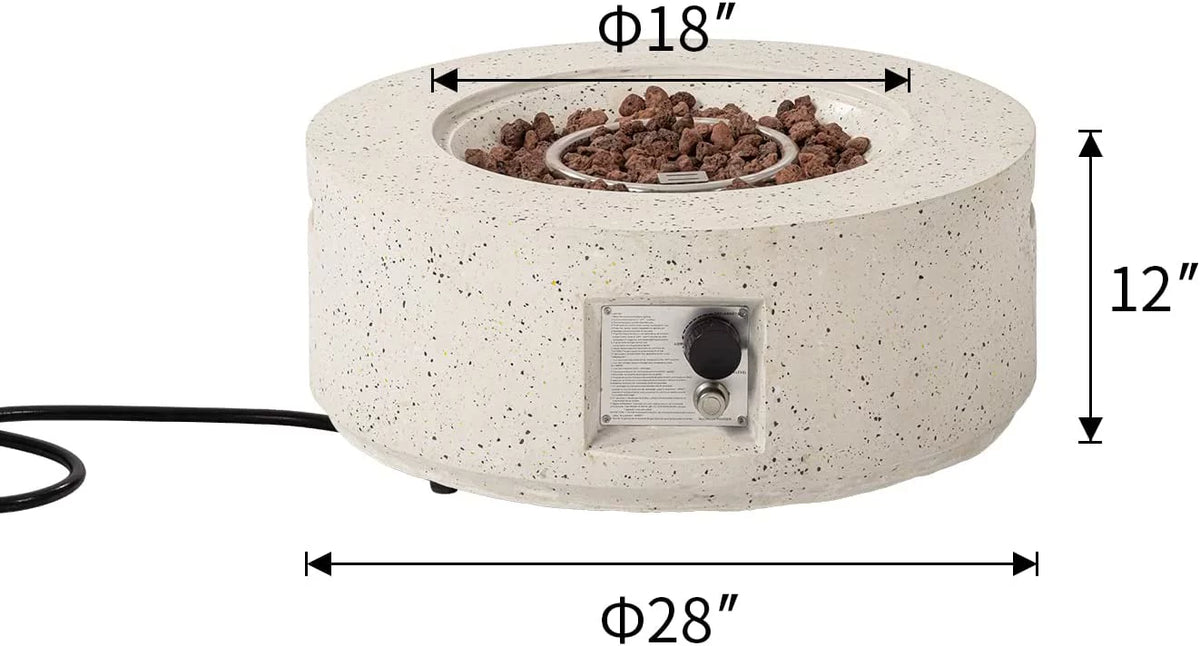 28-inch Round Propane Fire Pit Table B1971