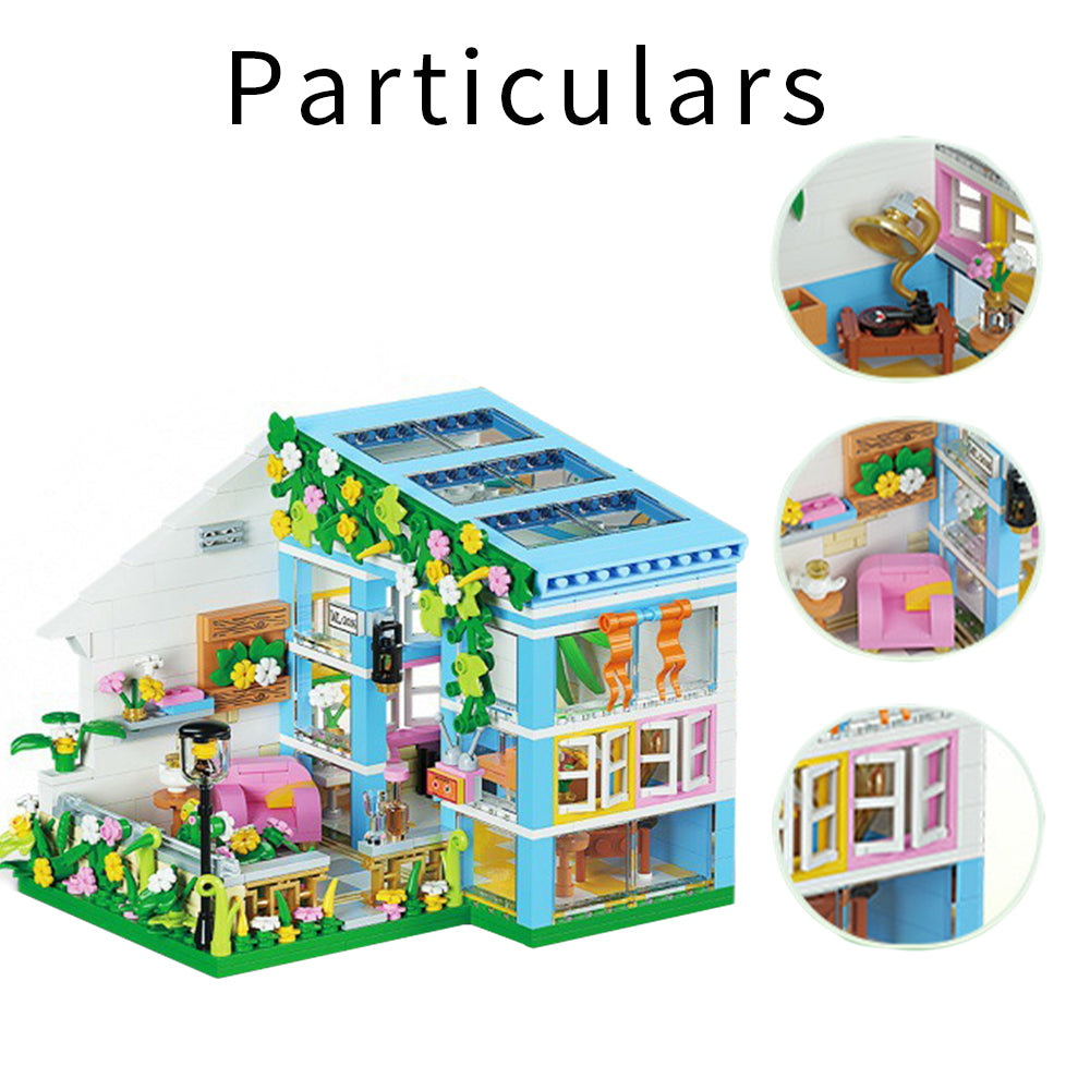 DIY Miniature Dollhouse Kit with Furniture and Flowers, 1:24 Scale J57319