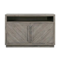 Gray Solid Wood TV Stand W9806