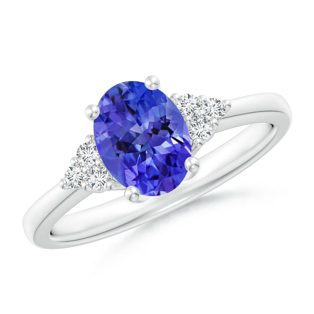 Natural Tanzanite Platinum Ring Size 7 X156633