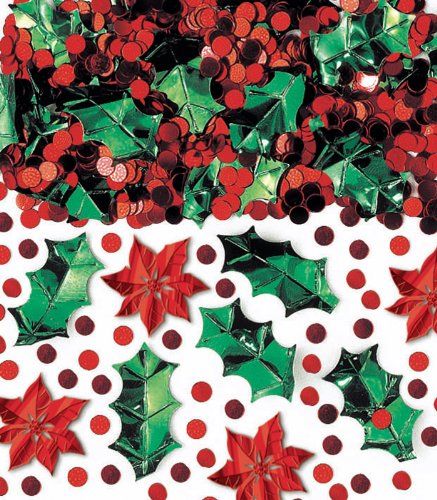 Red & Green Christmas Confetti Mix 2.5 oz B4038